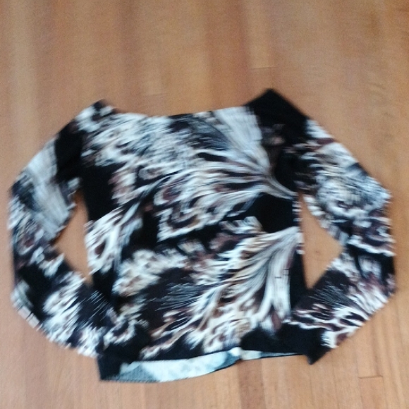 Pierri New York Cream and Brown Patterned Top - Picture 5 of 5